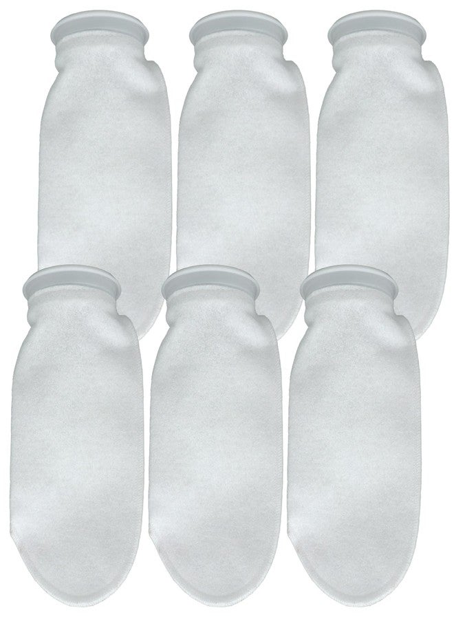 AQUA KT Aquarium 200um Micro Filter Sock Bag for DIY Fish Tank Filter System, 4 Inch Diameter Ring by 10 Inch Filter Sock Length, Pack of 6 - Image 1